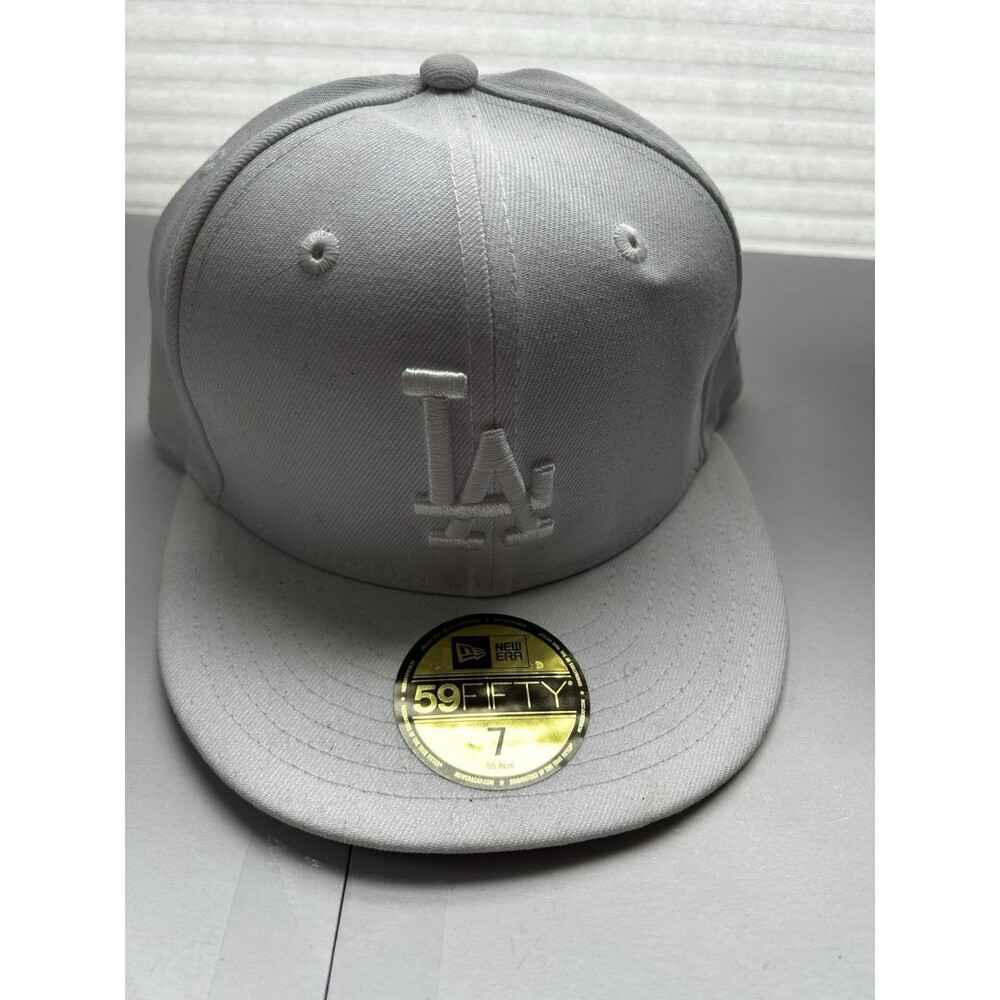 New Era White Cap with LA Logo